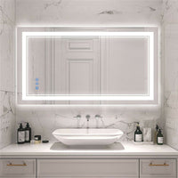 900*700MM Dimmable LED Bathroom Mirror Antifog Wall Mounted Vanity Makeup Mirror