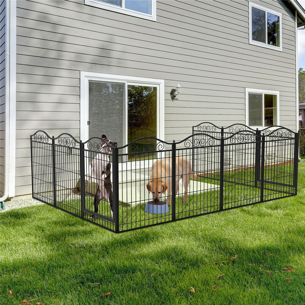 Durable Portable Dog Playpen Large Crate Pet Puppy Dog Fence Kennel Out/Indoor