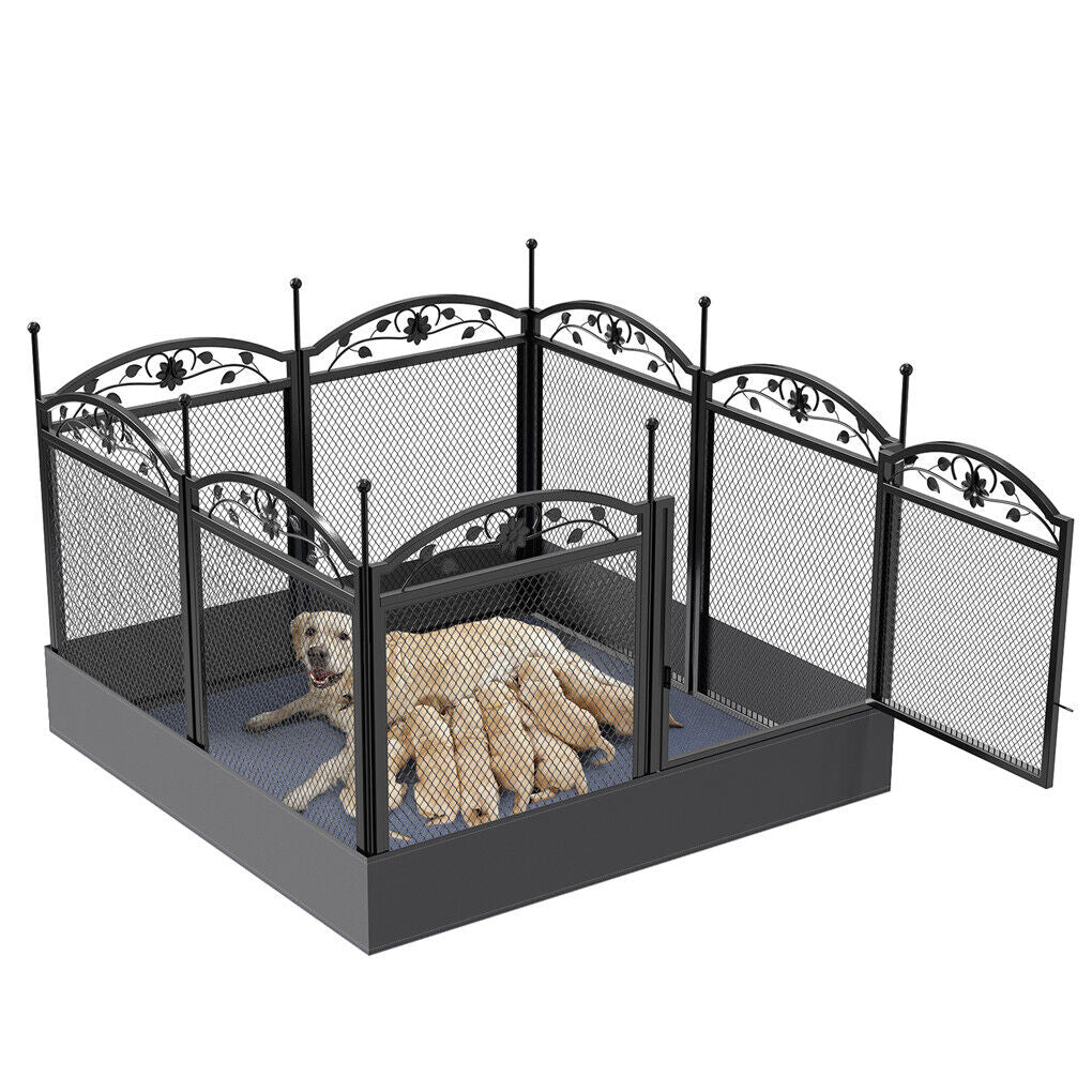 HeavyDuty Dog Playpen Outdoor Indoor Dog Fence Exercise Cage w Waterproof Border