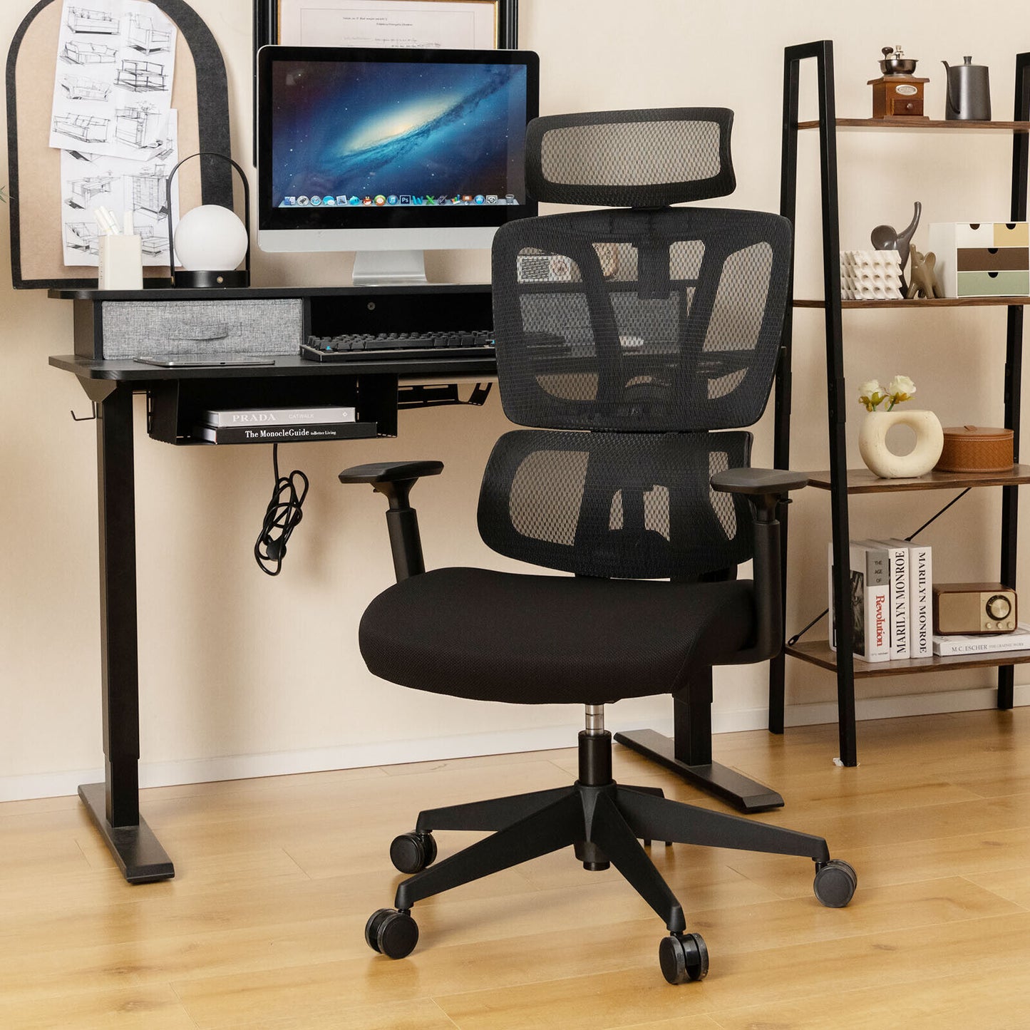 Ergonomic Office Chair Adjustable Desk Chair Breathable Mesh Executive Chair