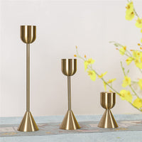 3X Aluminum Decorative Candlestick Holder Taper Candle Holders f Wedding Dinning