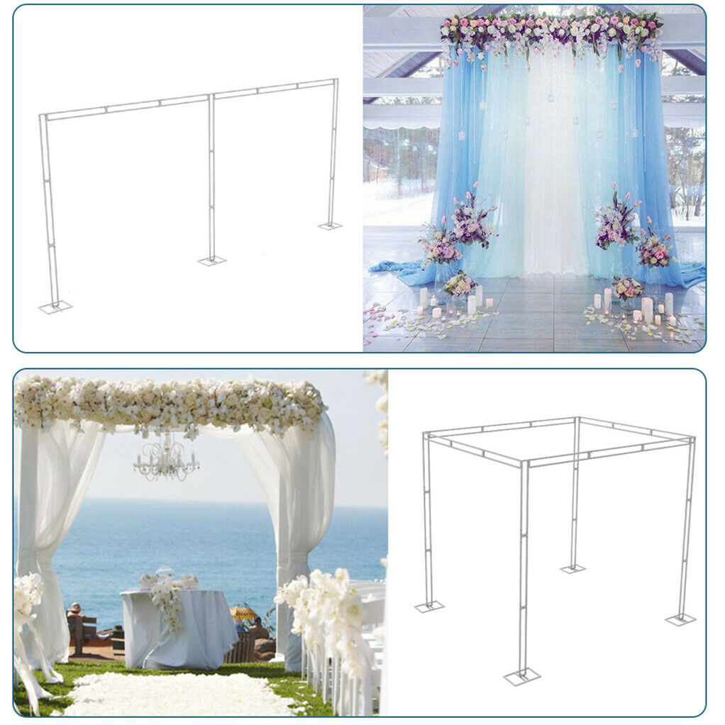 4 Post 10FT DIY Adjustable Wedding Backdrop Stand Outdoor Canopy Tent Chuppah