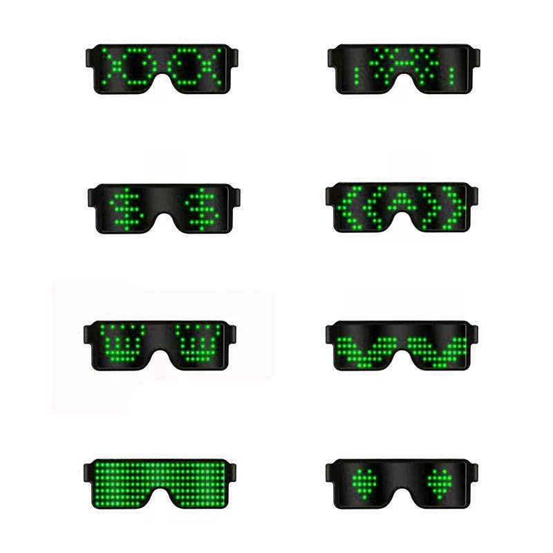 LED Glowing Glasses with 8 Modes for nightwear/party