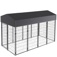 Giant Dog Kennel Dog Crate Cage Yard Animal Pet Enclosure Playpen WaterproofRoof