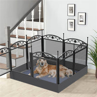 Extra Large Dog Playpen Deep Dog Whelping Fence Pen Box Bed Waterproof Mat Crate