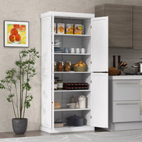 Modern 4-Door Kitchen Sideboard – Tall Buffet Cabinet & Storage Solution