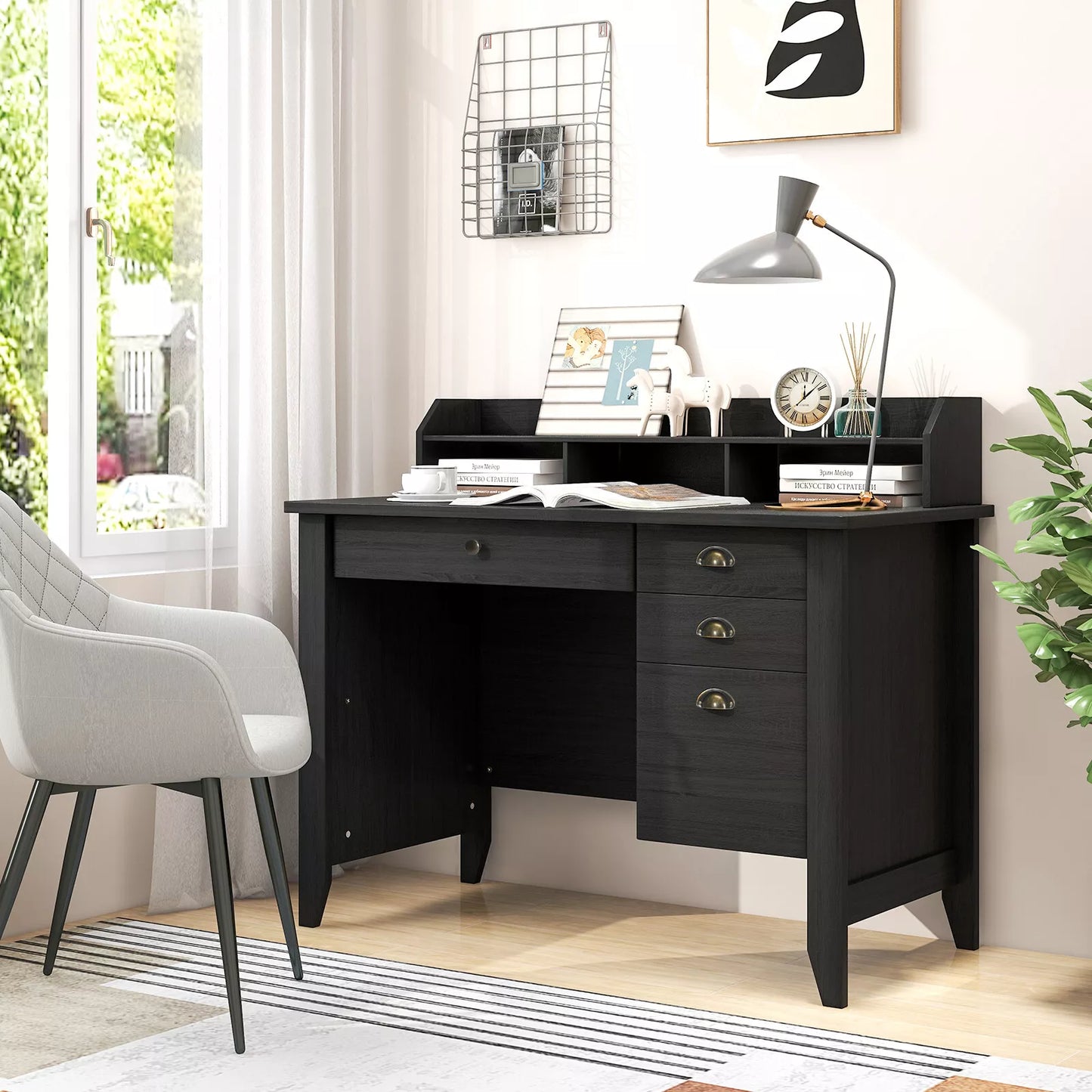 Modern Computer Desk with Drawer – Ideal PC, Laptop, Writing Table for Home Office or Student Study