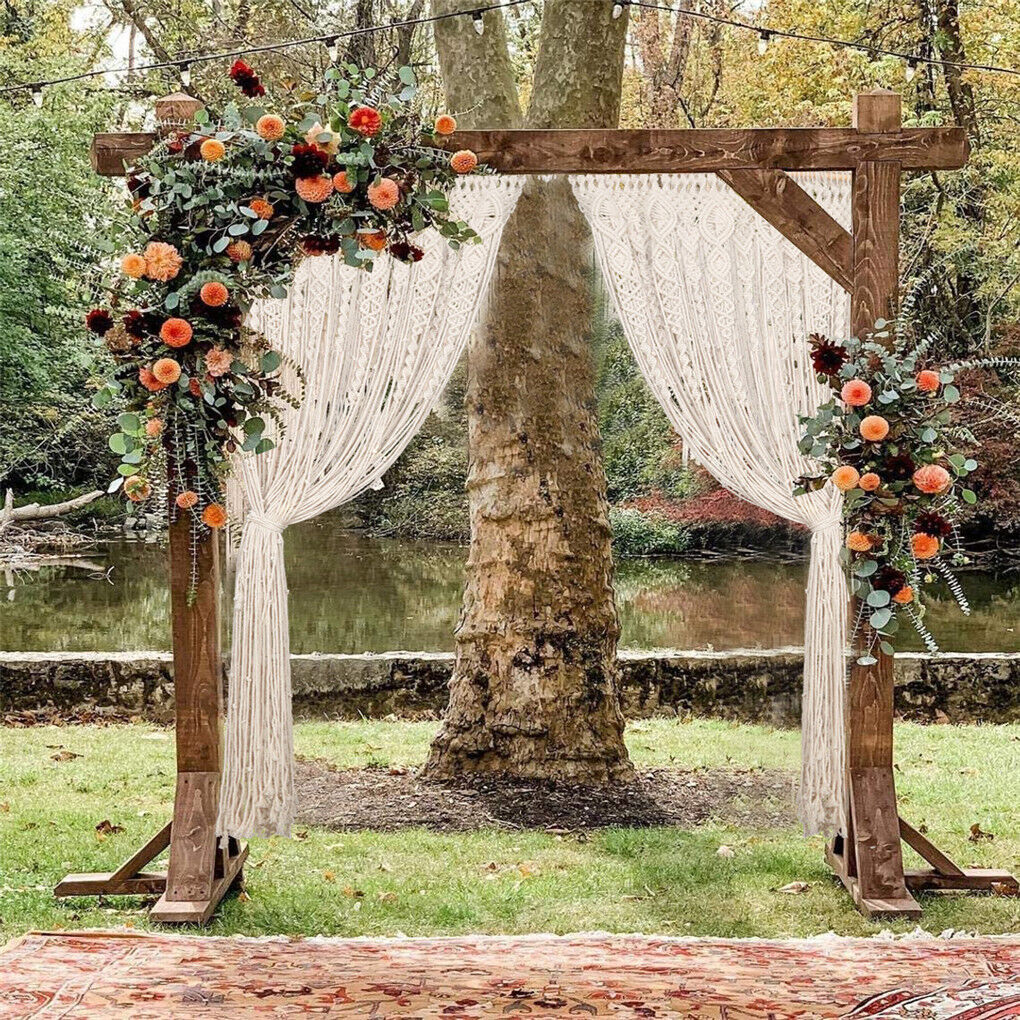 Large Macrame Door Curtain: Elegant Window Wall Hanging Tapestry for Wedding Backdrop D�cor