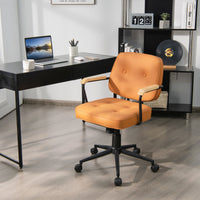 Office Chair Adjustable Swivel Leisure Computer Chair PU Leather Home