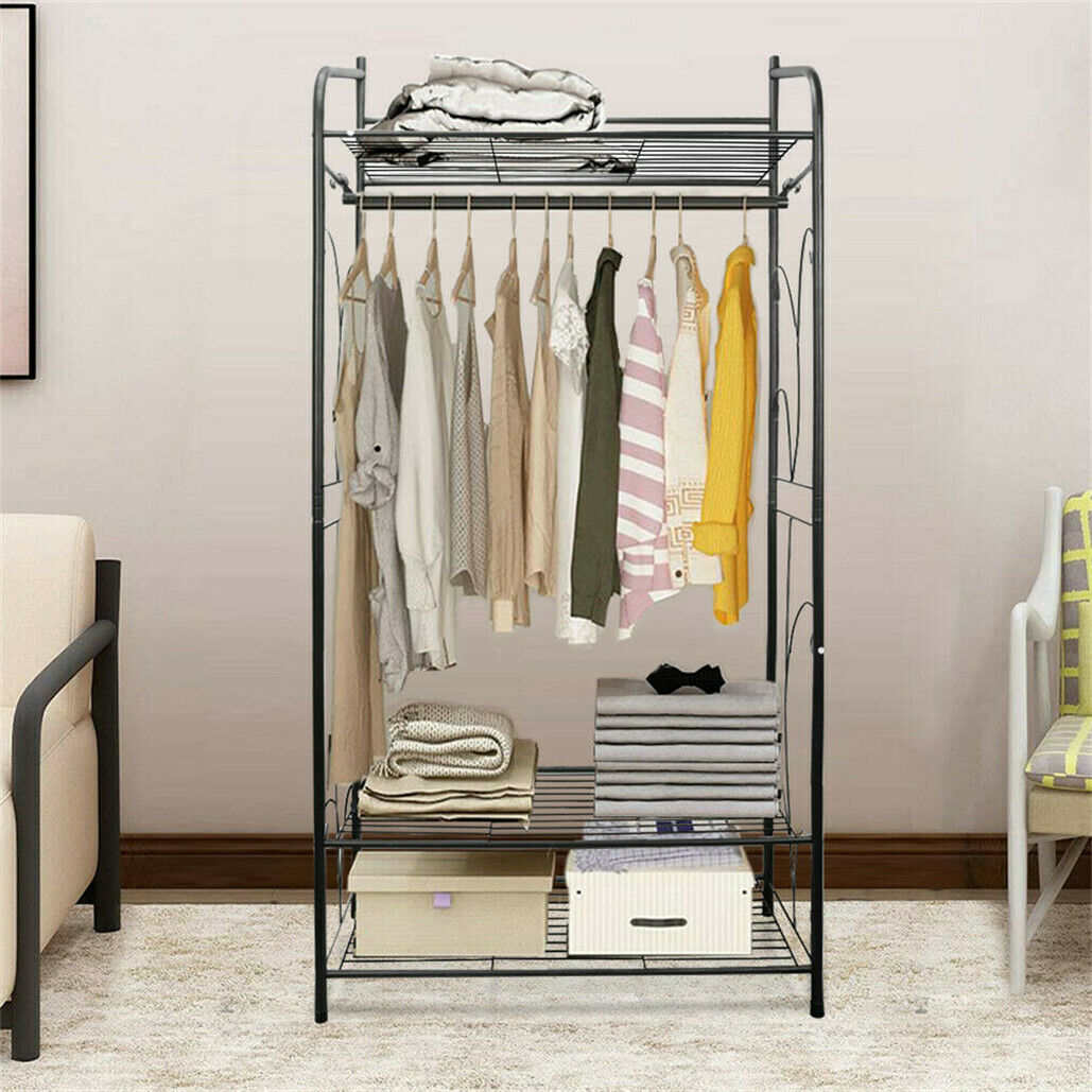 Extra Large Metal Clothes Rail Storage Dress Hanging Garment Rack Portable Stand