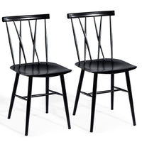 Set of 2 Metal Dinning Chairs Kitchen Bar Stools Counter Height Seat