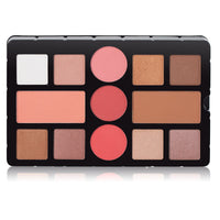 Glamorous Gold Makeup Set: Eyeshadow Palette, Blusher & Lipstick Beauty Case