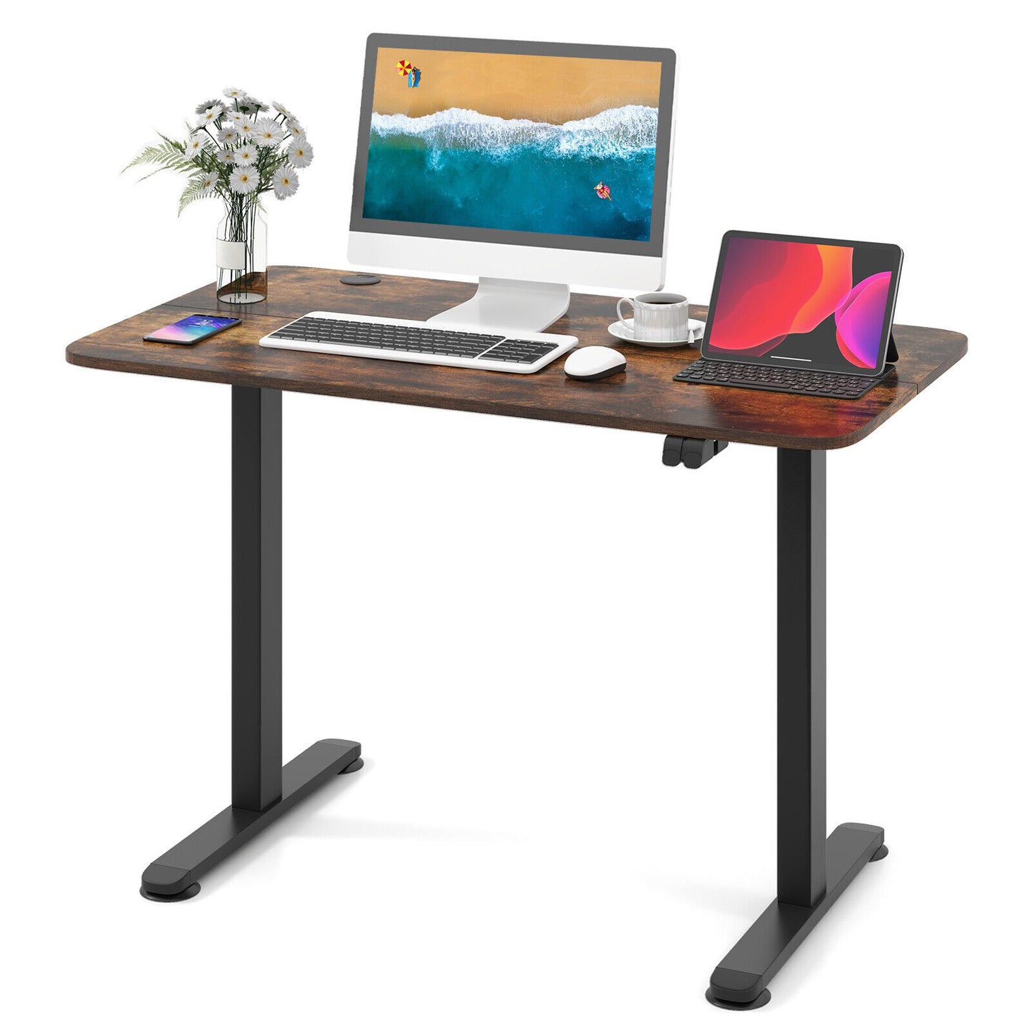 Electric Standing Desk Ergonomic Sit Stand Computer Desk Workstation