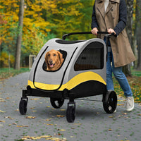 Heavy Duty XXL Dog Stroller Multiple Pet Dogs Cats Cart Carrier Mesh Skylight AU