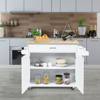 Kitchen Trolley Cart Storage Cabinet with Spice Rack Drawer