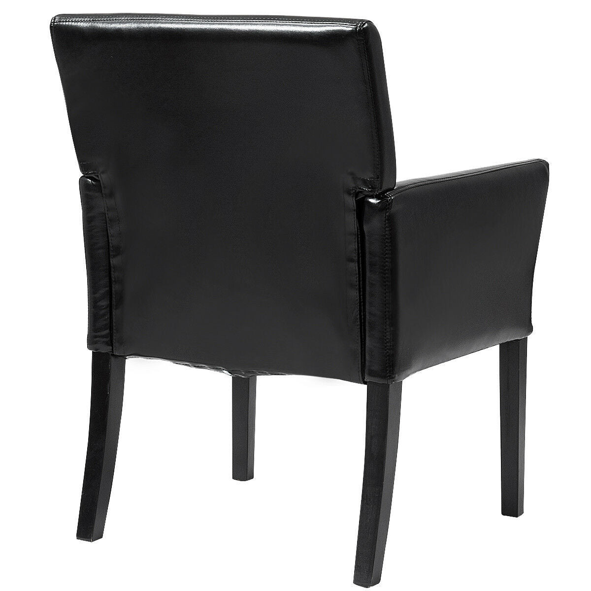 Executive PU Leather Guest Chair Reception Side Arm Chair Upholstered