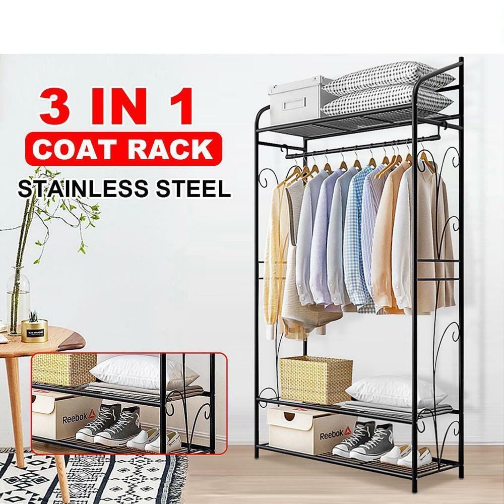 Large metal garment storage stand