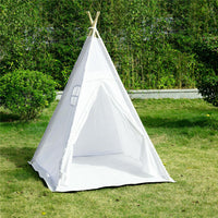 Foldable Teepee Tent + Mat Boho Tent Childrens Wigwam Play Tent for Kids