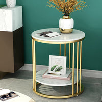 Luxury Marble Sofa Side Table Corner Coffee Table End Bedside Table Nightstand