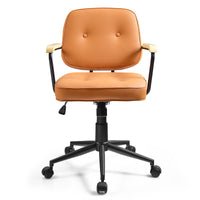 Office Chair Adjustable Swivel Leisure Computer Chair PU Leather Home