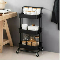 Heavy Duty 3 Tier Service Cart Restaurant Trolley Kitchen Serving Catering Shelf