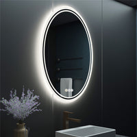 600*800MM Smart Frameless LED Bathroom Mirror Oval Demist Vanity Makeup Mirror