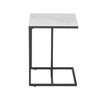 Sintered Stone Top C Shap Side Table Marble Narrow Open Side Table Under Couch