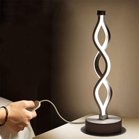 44cm Brightness Dimmable LED Table Lamp Curved Desk Light Bedside Lamp w/ Switch