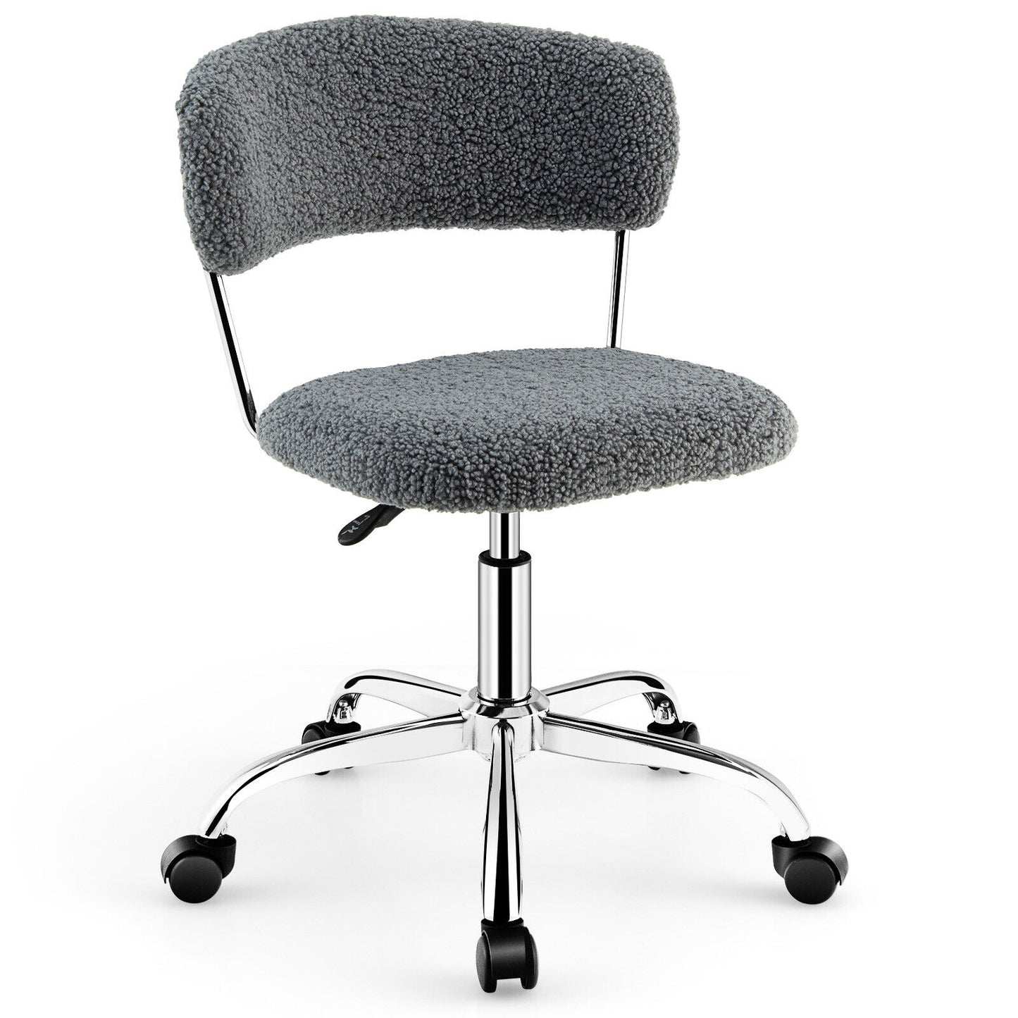 Office Chair Adjustable Swivel Vanity Chair Computer Desk Sherpa Chair