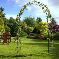 Rustproof Metal Garden Patio Arch Rose Arbour Archway Climbing Plant Trellis AU