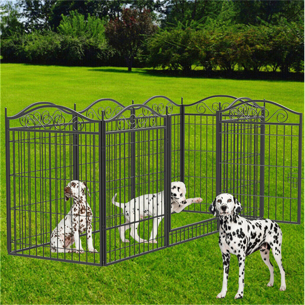 Durable Portable Dog Playpen Large Crate Pet Puppy Dog Fence Kennel Out/Indoor