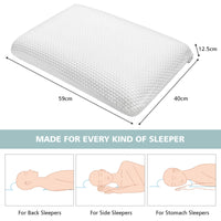 Memory Foam Bed Pillow Sleeping Ventilated Cooling Zippered Pillowcase