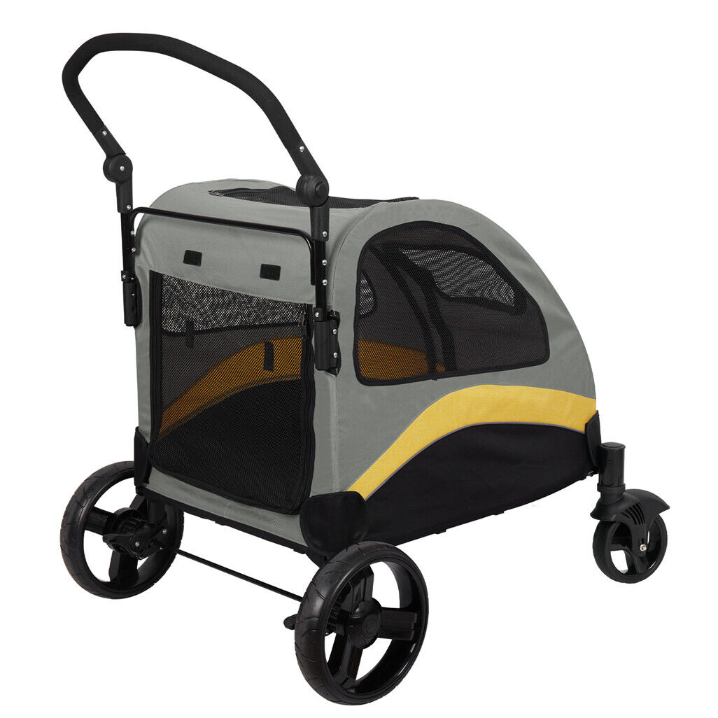 Super Shockproof Dog Stroller Foldable Pet Cart Jogger Wagon Pet Travel Carrier