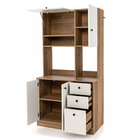 180cm Tall Kitchen Storage Cabinet – Buffet Sideboard Pantry Cupboard & Bookshelf