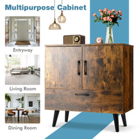 Buffet Sideboard Storage Cabinet Cupboard Hallway Table Rustic Brown