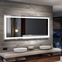 LED Bathroom Mirror Double Light Vanity Makeup Mirror Tall Full-Size Body Mirror