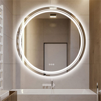 Large Round LED Bathroom Mirror Anti-fog Dimmable Vanity Mirror