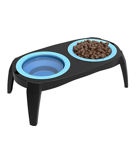 Collapsible Pet Bowl Double Feeder Portable Traveling Food Water Dishes Dog&Cat