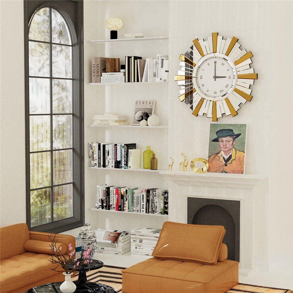 3D Art Wall Clock Unique Living Room Kitchen Clock Decorative Accent Clock 60CM