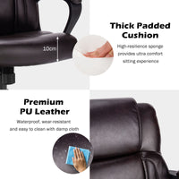 PU Leather Office Chair Modern Executive Ergonomic Swivel Computer Chair