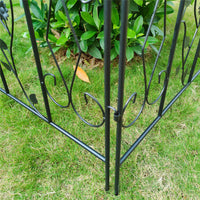 Decorative Garden Fence Outdoor Rustproof Landscape Coated Wrought Iron Barrier