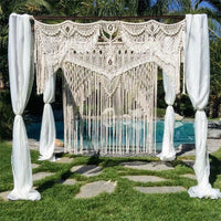 Boho Chic Macrame Tapestry Wedding Backdrop Arch Door Window Hanging Curtains