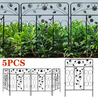 Decorative Garden Fence Outdoor Rustproof Landscape Coated Wrought Iron Barrier