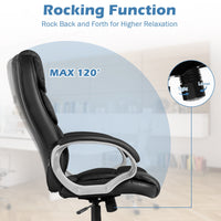 Ergonomic Office Chair Height Adjustable Executive Computer Leather Seat