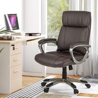 Executive Ergonomic Office Desk Chair Adjustable Home Chair w/ Flip-up Armrests