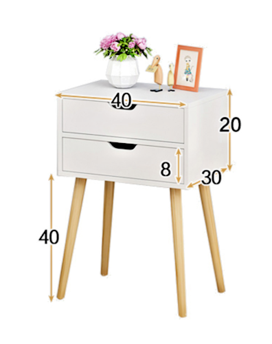 Wooden Bedside Table Drawers Nightstand Unit Cabinet Storage Bedside Table