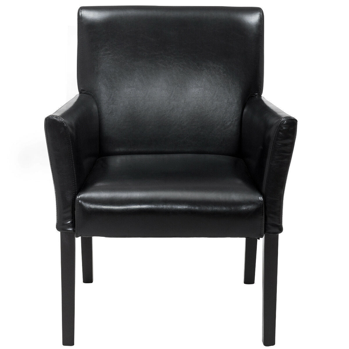 Executive PU Leather Guest Chair Reception Side Arm Chair Upholstered