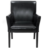 Executive PU Leather Guest Chair Reception Side Arm Chair Upholstered