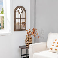 3-Layered Arched Mirror Hanging Steel Frame for Decoration Vintage Cathedral