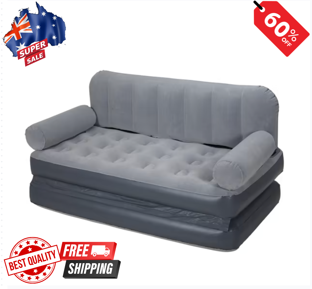 2 Seater Sofa Bed Double Couch Lounge Portable Inflatable Camping Outdoors AUS